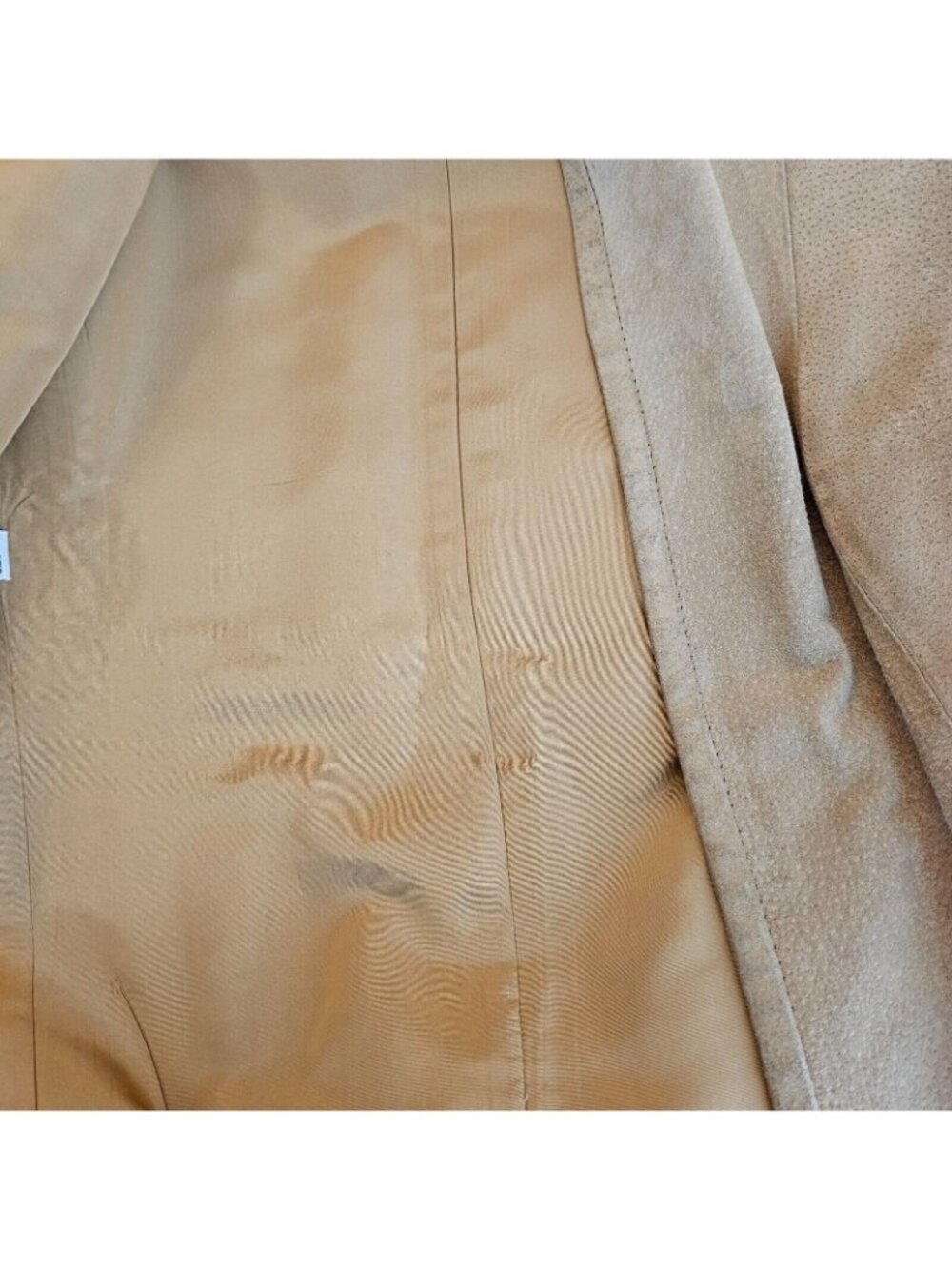 Vintage Wilsons Suede and Leather Jacket Womens 10 Tan Western Coat Streetwear - Picture 10 of 11